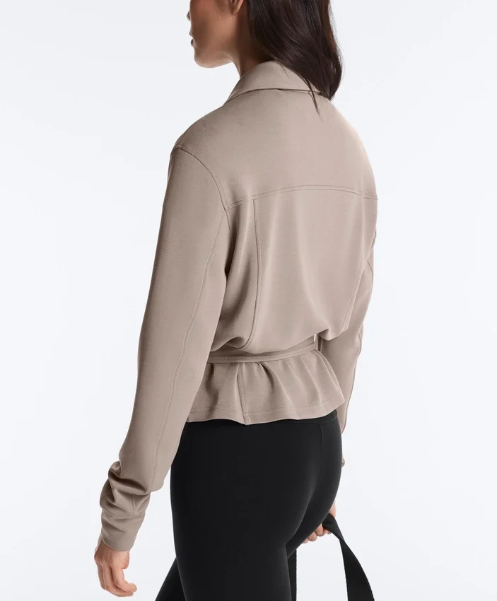 Kemerli ve Soft Touch Modal Düz Ceket Kemerli ve Soft Touch Modal Düz Ceket