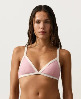 Kontrast Süslemeli Üçgen Bikini Üst Giyim Kontrast Süslemeli Üçgen Bikini Üst Giyim