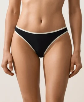Kontrast Süslemeli Klasik Bikini Külotlar