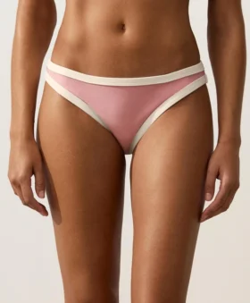 Kontrast Süslemeli Klasik Bikini Külotlar