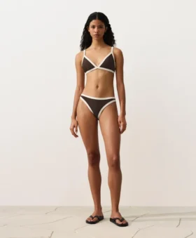 Kontrast Süslemeli Klasik Bikini Külotlar