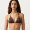 Leopar Desenli Üçgen Bikini Üst Giyim Leopar Desenli Üçgen Bikini Üst Giyim
