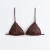 Leopar Desenli Üçgen Bikini Üst Giyim Leopar Desenli Üçgen Bikini Üst Giyim