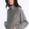 Lyocell Karışımlı Gingham Bomber Ceket Lyocell Karışımlı Gingham Bomber Ceket