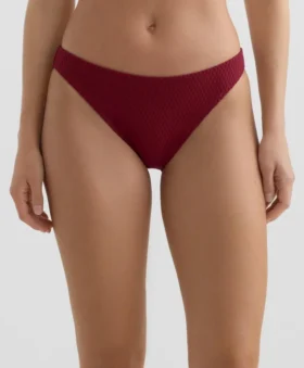 Mini Kareli Jakarlı Klasik Bikini Külotu