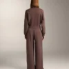 Fırçalanmış Modal Kumaştan Geniş Paça Düz Pantolonlar