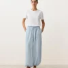 Modal Karışımlı Çizgili Bloomer Pantolonlar