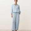 Modal Karışımlı Çizgili Bloomer Pantolonlar