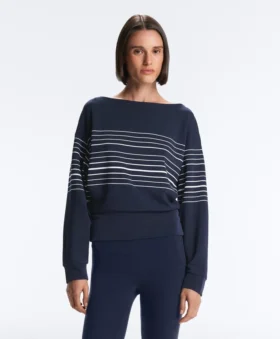 Modal Soft Touch Denizci Çizgili Sweatshirt