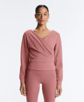 Önlük Kesimli Ribana Fırçalanmış Modal Sweatshirt