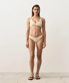 Orta Kapalı U Kesim Kırışık Bikini Külotu