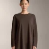 Oversize Pamuk Karışımlı Uzun Kollu Tişört Oversize Pamuk Karışımlı Uzun Kollu Tişört