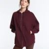 Oversize Pamuk Piqué Kapüşonlu Ceket Oversize Pamuk Piqué Kapüşonlu Ceket