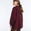 Oversize Pamuk Piqué Kapüşonlu Ceket Oversize Pamuk Piqué Kapüşonlu Ceket