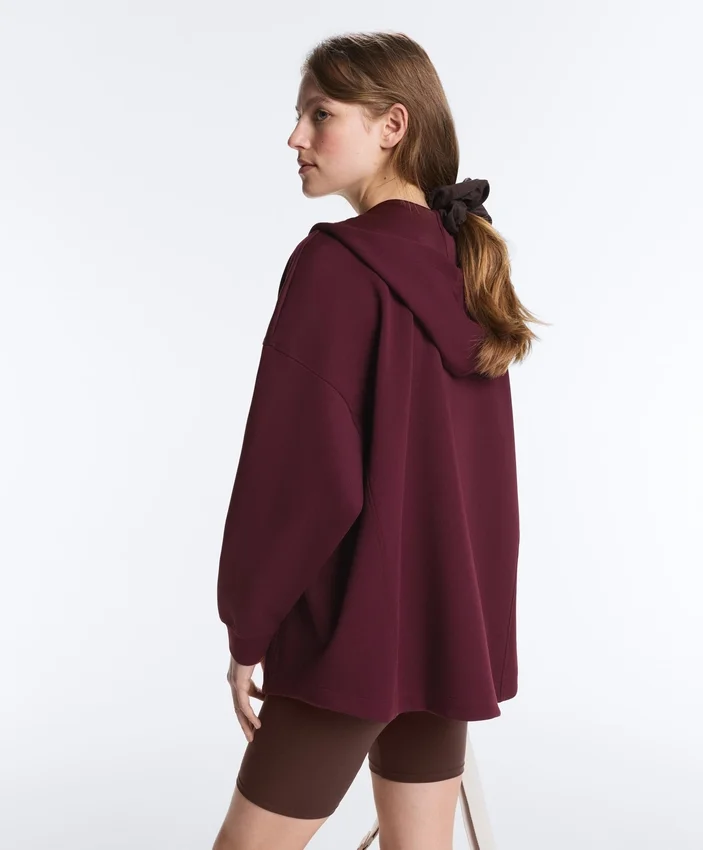 Oversize Pamuk Piqué Kapüşonlu Ceket Oversize Pamuk Piqué Kapüşonlu Ceket