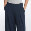Pamuklu Geniş Paça Pike Pantolonlar Pamuklu Geniş Paça Pike Pantolonlar
