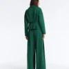 Pamuklu Piqué Kemerli Ceket Pamuklu Piqué Kemerli Ceket