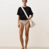 Polka Dot Jakarlı U-Cut Orta Örtücülükte Bikiniler Külotu Polka Dot Jakarlı U-Cut Orta Örtücülükte Bikiniler Külotu