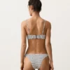 Polka Dot Jakarlı U-Cut Orta Örtücülükte Bikiniler Külotu Polka Dot Jakarlı U-Cut Orta Örtücülükte Bikiniler Külotu