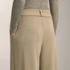 Soft Touch Modal Geniş Paça Pantolon, Bel Kısmında Pileli Detay