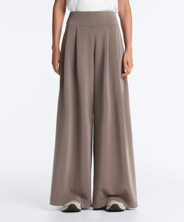 Soft Touch modal geniş paça pantolon, korsaj detayıyla Soft Touch modal geniş paça pantolon, korsaj detayıyla