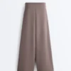 Soft Touch modal geniş paça pantolon, korsaj detayıyla Soft Touch modal geniş paça pantolon, korsaj detayıyla