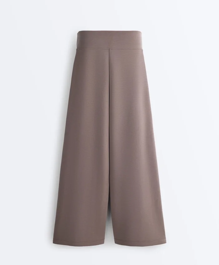 Soft Touch modal geniş paça pantolon, korsaj detayıyla Soft Touch modal geniş paça pantolon, korsaj detayıyla