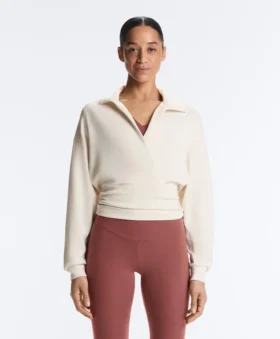 Soft Touch Modal Kumaştan Sargılı Polo Yaka Sweatshirt