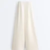 Soft Touch modal ve biye detaylı düz paça pantolon Soft Touch modal ve biye detaylı düz paça pantolon