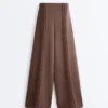 Soft Touch modal ve biye detaylı düz paça pantolon Soft Touch modal ve biye detaylı düz paça pantolon