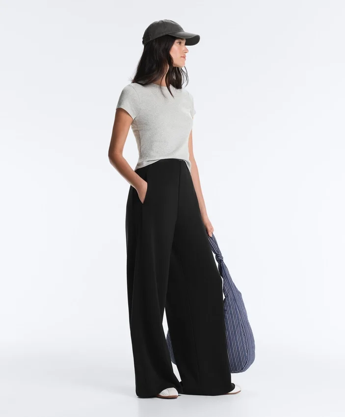 Soft Touch Modal ve Hemstitch Detaylı Geniş Paça Pantolonlar Soft Touch Modal ve Hemstitch Detaylı Geniş Paça Pantolonlar