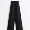 Soft Touch Modal ve Hemstitch Detaylı Geniş Paça Pantolonlar Soft Touch Modal ve Hemstitch Detaylı Geniş Paça Pantolonlar