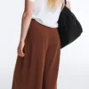 Soft Touch Modal ve Pileli Detaylı Uzun Pantolonlar Soft Touch Modal ve Pileli Detaylı Uzun Pantolonlar