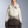 Süper Dar Kesim, Suya Dayanıklı, Renk Bloklu Primaloft® Kayak Ceketi