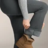Süper Yüksek Bel Dikişsiz Ekstra Sıcak Ribana Geniş Paça Pantolonlar Süper Yüksek Bel Dikişsiz Ekstra Sıcak Ribana Geniş Paça Pantolonlar