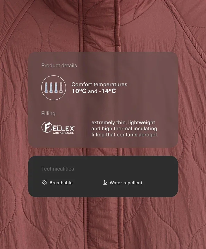 Su İtici Fellex® Aerogel Yastıklı Ceket Su İtici Fellex® Aerogel Yastıklı Ceket