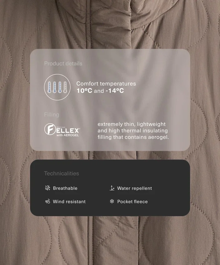 Su İtici Fellex® Aerogel Yastıklı Ceket Su İtici Fellex® Aerogel Yastıklı Ceket