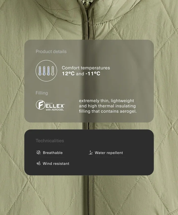 Su İtici Fellex® Aerogel Yastıklı Ceket Su İtici Fellex® Aerogel Yastıklı Ceket