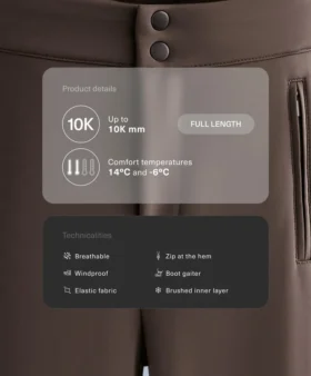 Suya Dayanıklı Tam Boy Geniş Paça Streç Kayak Pantolonu