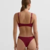 U Kesim Mini Kareli Jakarlı Brezilya Bikinisi Külotu U Kesim Mini Kareli Jakarlı Brezilya Bikinisi Külotu