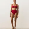 Waffle Dokulu Yüksek Bel Bikiniler Külotu Waffle Dokulu Yüksek Bel Bikiniler Külotu