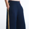 Yan Bantlı Düz Paça Twill Pantolonlar Yan Bantlı Düz Paça Twill Pantolonlar