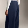 Yan Pileli ve Fırçalanmış Modal Cocoon Pantolonlar Yan Pileli ve Fırçalanmış Modal Cocoon Pantolonlar