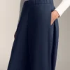Yan Pileli ve Fırçalanmış Modal Cocoon Pantolonlar Yan Pileli ve Fırçalanmış Modal Cocoon Pantolonlar