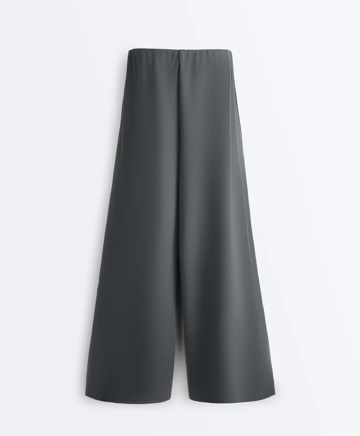 Yan Pileli ve Modal Soft Touch Yumuşak Dokunuşlu Geniş Paça Pantolon Yan Pileli ve Modal Soft Touch Yumuşak Dokunuşlu Geniş Paça Pantolon