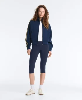 Yanlarında Şerit Detaylı Twill Ceket