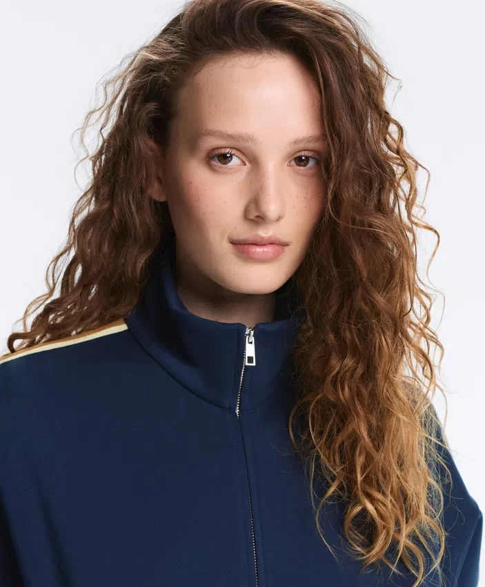Yanlarında Şerit Detaylı Twill Ceket Yanlarında Şerit Detaylı Twill Ceket