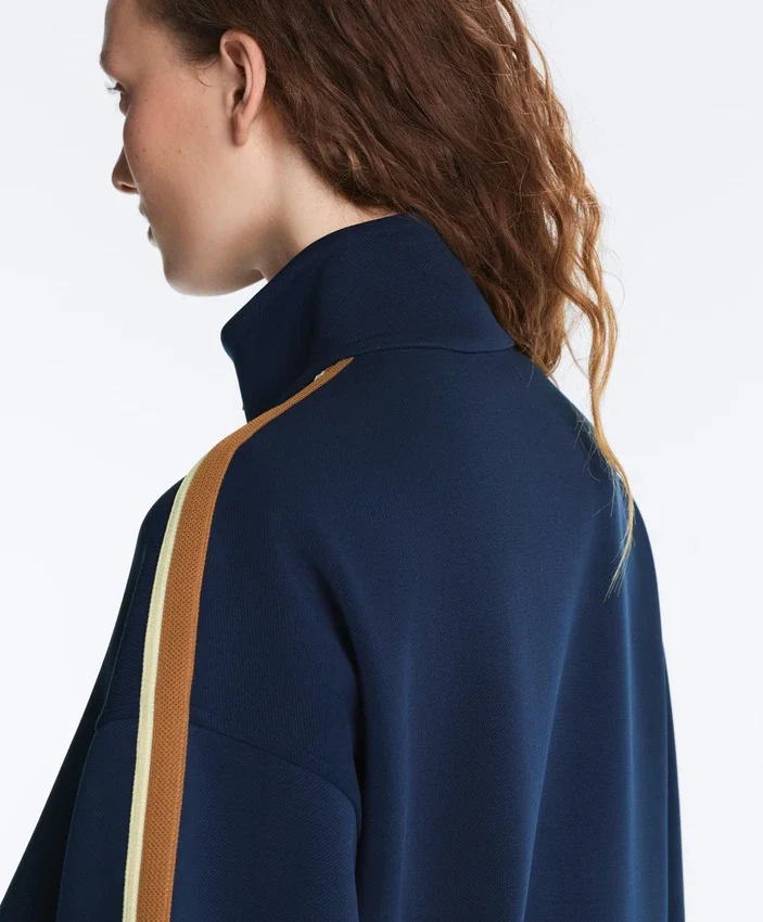 Yanlarında Şerit Detaylı Twill Ceket Yanlarında Şerit Detaylı Twill Ceket