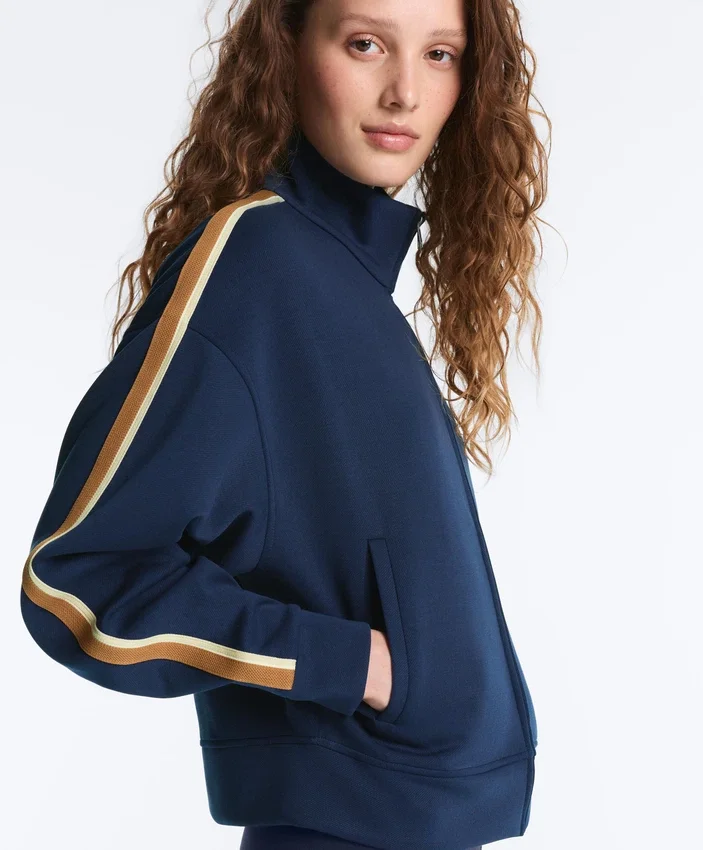 Yanlarında Şerit Detaylı Twill Ceket Yanlarında Şerit Detaylı Twill Ceket