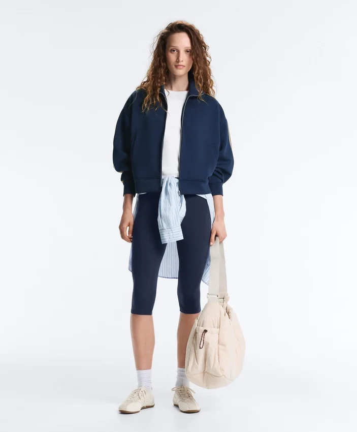 Yanlarında Şerit Detaylı Twill Ceket Yanlarında Şerit Detaylı Twill Ceket
